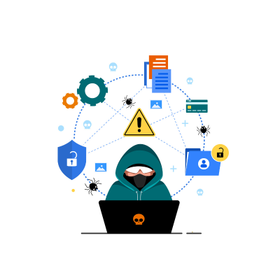 Imagen de alerta por ciberataque